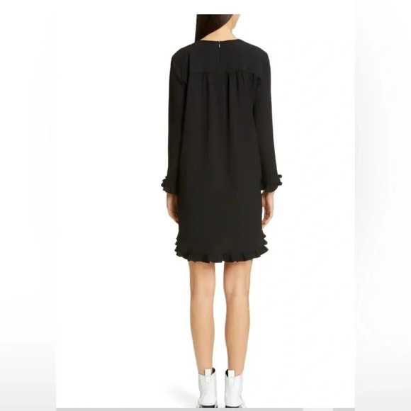 GANNI Clark Long Sleeve Dress in Black NWT - Picture 2 of 11